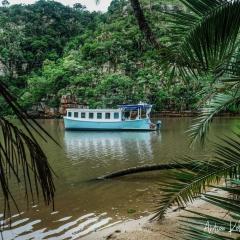 Baby Blue Houseboat