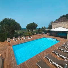 Villa Monbazillac, vue exceptionnelle, piscine, jacuzzi 10-16 pax