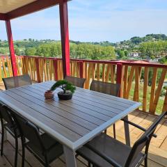 Chalet avec piscine, climatisation & vue de 2 à 6 personnes - Hasparren - Pays Basque - Chalet Ibaia