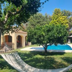 Accommodation with private swimming pool and garden