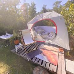 eco-dome off-grid garden glamping