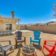 Yucca Valley Home with Fire Pit, Grill and Yard Games!
