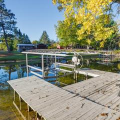 Lakefront Nekoosa Home Private Beach and Boat Dock!