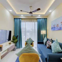 Luxe 2BHK 10min from GOI airport with Pool access