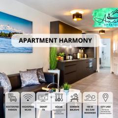 Auszeit Apartment HARMONY am Uferpark - nur 100 m bis zum Bodensee, direkt am Bodenseeradweg, Seeblick, Sonnenbalkon, Massagesessel, schnelles WLAN, kostenloser Parkplatz, für bis zu 2 Personen