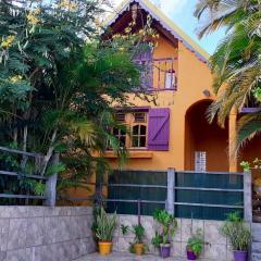 Maison de 2 chambres avec vue sur la mer jardin clos et wifi a Capesterre Belle Eau a 3 km de la plage