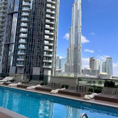 Burj Khalifa view - Modern 1BDR apartment