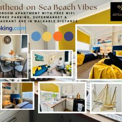 Beach Vibes in Southend-On-Sea by Artisan Stays I Leisure or Business I Free Parking I Sleeps 5