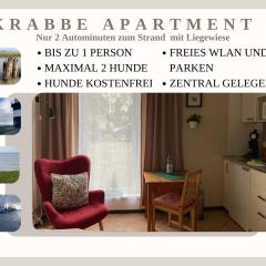 Krabbe Apartment 1, an der Nordsee, zwischen Bremerhaven und Cuxhaven, 2 Hunde willkommen, kostenfreier Parkplatz, gute Zuganbindung, Bäcker und Lebensmittelladen 2 Minuten entfernt
