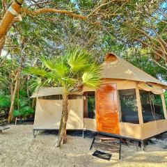 Beachfront luxury glamping