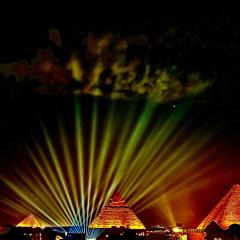 Pyramids moon view