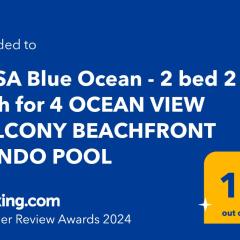 KASA Blue Ocean - 2 bed 2 bath for 4 OCEAN VIEW BALCONY BEACHFRONT CONDO POOL