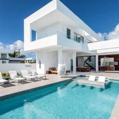 Oceanside 2 Bedroom Luxury Villa with Private Pool, 500ft from Long Bay Beach -V6