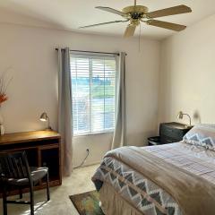 Desert oasis room with desk near Wine Country