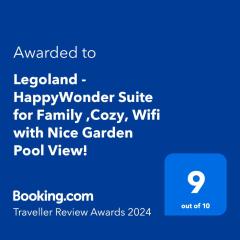 Legoland - HappyWonder Suite for Family ,Cozy, Wifi with Nice Garden Pool View!