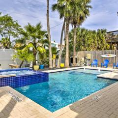 Home with Heated Pool and Hot Tub Less Than 1 Block to Beach!