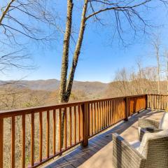 Spacious Maggie Valley Cabin with Waterfall On-Site!