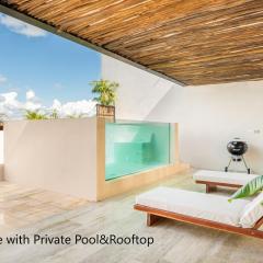 Extraordinary Penthouse, private rooftop and pool, capacity for 9 guests, in fully equipped hotel in Tulum