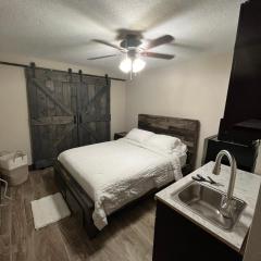 cozy studio apartment with private entrance and patio