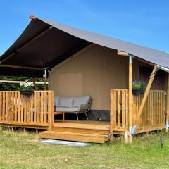 Luxury safari tent with private bathroom