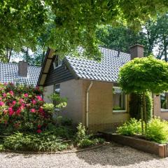 Cozy house with a fireplace in a holiday park in a natural area