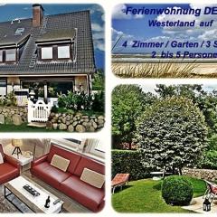 FERIENWOHNUNG DEICHWIESE SYLT-WESTERLAND 2-5 Personen-3 Schlafzimmer-Terrasse