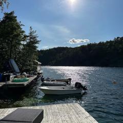 Summerhouse in south of Norway with privat boat house.