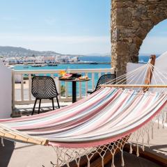 Yalos Hotel Sunset view Mykonos town private rooms