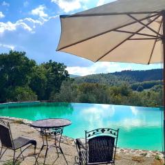 Ferienhaus in Ciciano mit Terrasse, Garten und Grill und Panoramablick