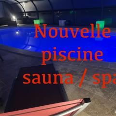 T1, spa privé accès piscine sauna