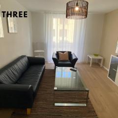 H3 with 3,5 rooms, 2 BR, livingroom and big kitchen, modern and central