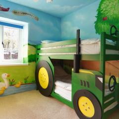 Kids Fun Farm Themed Bedroom in Cosy Cob Cottage