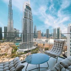 Stunning 2BR Full Burj Khalifa Views 5min walk to Dubai Mall