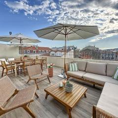 79m2 Penthouse, Palais et plages à 400m rooftop