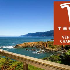 Cozy Oceanview! Hot Tub! Oceanfront! Shelter Cove, CA Tesla EV station