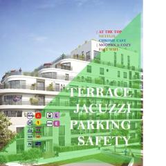 Residence Abraham-Bed&Breakfast Guest Room 2 LaDéfense U-Arena #Parking #Terasse #Fibre #View