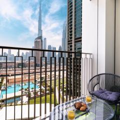 FULL Burj Khalifa view 2BR with Dubai Mall connection in Downtown