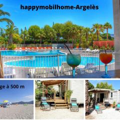 HappyMobilhome Argelès-sur-mer -plage à 500m- Camping 4 étoiles Del Mar