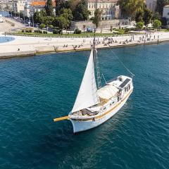 Ship Dolin - with view to Zadar Old town