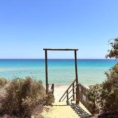 Blue shutters by the beach