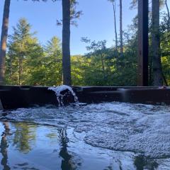 The cozy Lazy Laurel with year-round mountain views, hot tub, fire pit