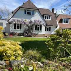 Charming Bournemouth house with beautiful spacious gardens, 5 min drive to beaches, free parking for 2-3 cars