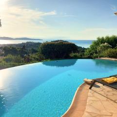 4-Star Private Villa with Heated Pool and Panoramic Sea View at Gulf de Saint Tropez