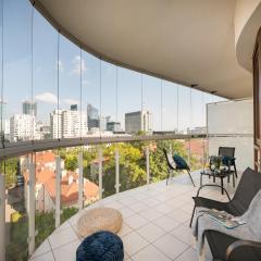 Luxury 2-bedroom Penthouse Warsaw Skyline 15m terrace, garage, gym, rooftop & only 500 m to METRO