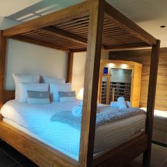 Géraniums Et Neige Fraîche, Maison d'Hôtes avec balnéo massante et sauna privatifs dans certaines suites haut standing