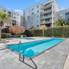 Modern 1-Bed Unit with Pool Views and Balcony