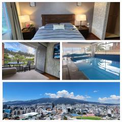 Excelente Vista panoramica,piscina,sauna,seguridad 24h,acojedor,confortable,Excellent panoramic view, swimming pool, private security 24h comfortable and cozy