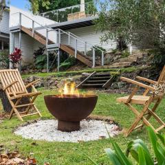 Hillside Hamptons Indoor Fire and Fire Pit