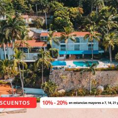 Maravillosa casa con 7 habitaciones, acceso directo a playa pichilingue, bahía de puerto marqués, zona diamante Acapulco