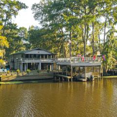 Lakefront Home Deck, Grills and Fire Pit in Karnack